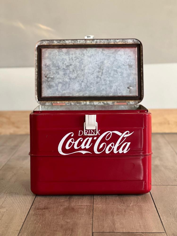 Vintage Koelbox met Coca Cola opdruk  