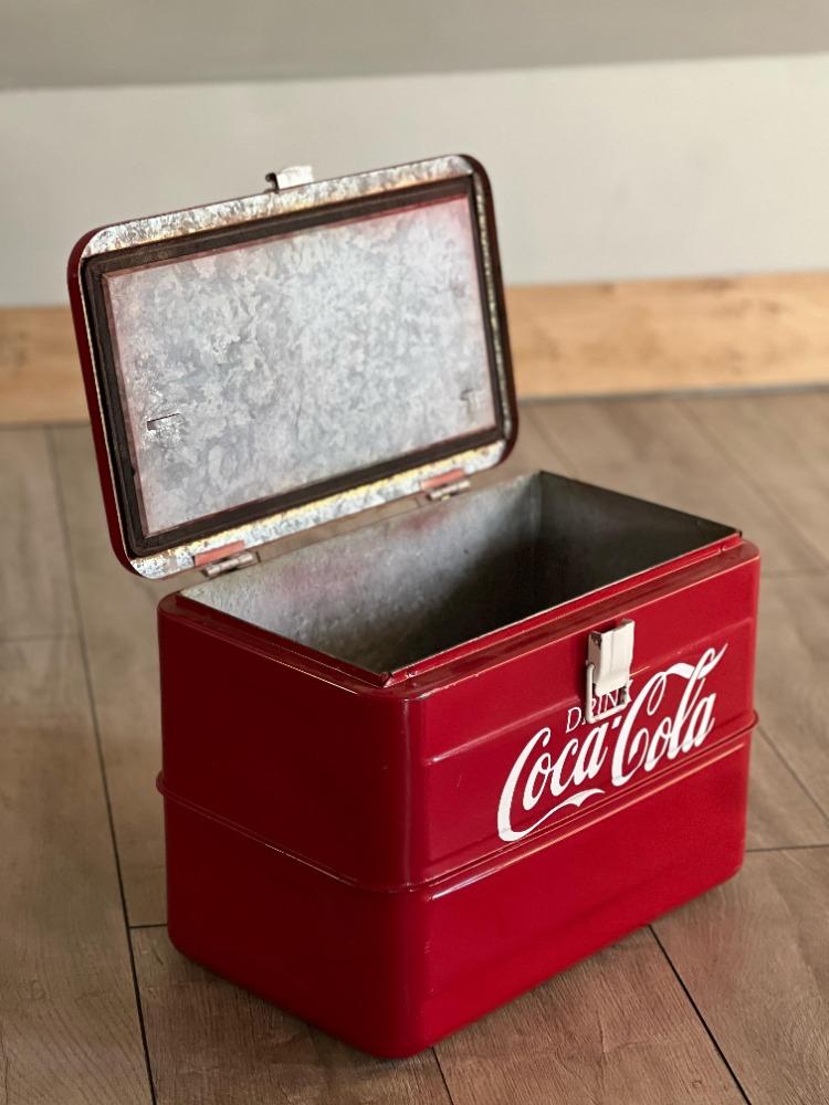 Vintage Koelbox met Coca Cola opdruk  