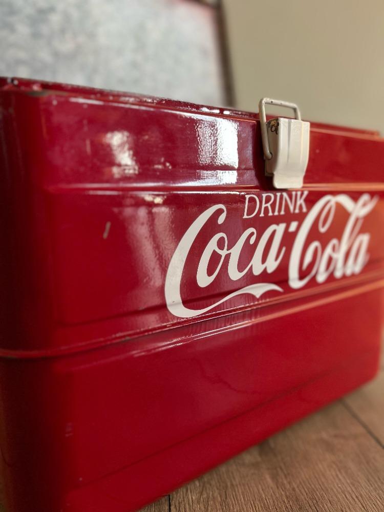 Vintage Koelbox met Coca Cola opdruk  