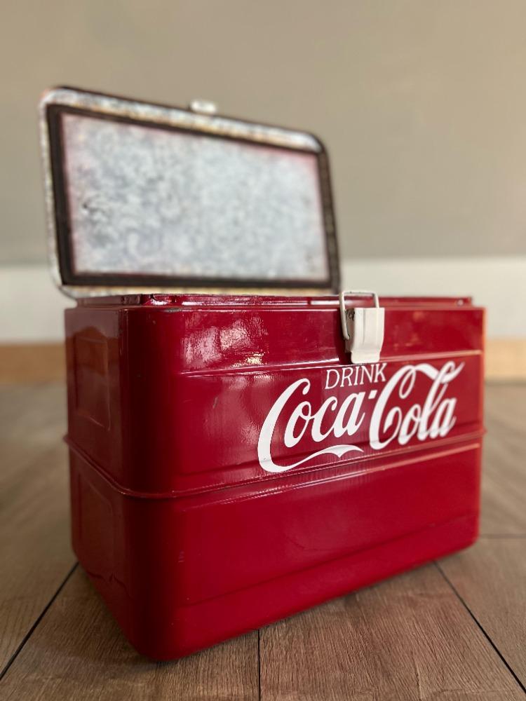 Vintage Koelbox met Coca Cola opdruk  